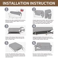 thumbnail image 5 of JIATER 4-Piece Sofa Cover Stretch Couch Cover Washable Sofa Slipcover Furniture Protector with 3 Cushion Covers,Sofa Light Gray, 5 of 7