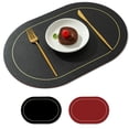 thumbnail image 1 of Bangcool Napperon en Faux Cuir Réversible Imperméable Napperon de Table pour Cuisine, 1 of 10