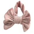 thumbnail image 2 of Baby Girl Hair Band Solid Color Bow Headband Elegant Velvet Newborn Gift Wide Belt Headwraps, 2 of 2