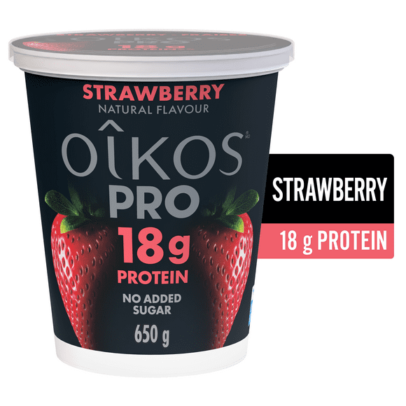 Oikos Pro Yogurt, Strawberry, High Protein, 650g