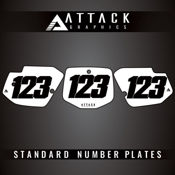 Attack Graphics Number Plate Backgrounds for Kawasaki KX500 1994