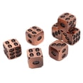 thumbnail image 5 of Juego de dados de Metal de 7 Uds., exquisito diseño de calavera con incrustaciones cuadradas, accesorios para juegos de mesa para fiestas navideñas, bronce rojo antiguo, 5 of 5