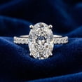 thumbnail image 3 of Pompeii Certified 2 3/4Ct Oval Accent Diamond Engagement Ring 14k Gold or Platinum Lab G, 3 of 6