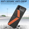 thumbnail image 4 of Cover Case for Samsung Galaxy Z Flip 4 5G 2022, PU Leather Back Cover Hard PC Protective Shell Slim Fit Phone Case, 4 of 4