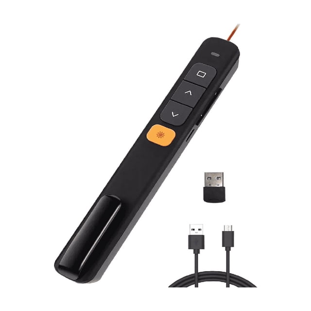 Control Usb Inalámbrico Puntero Láser Remoto De Presentación Negro