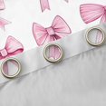thumbnail image 4 of Manfei Girls Kawaii Ribbon Bow Blackout Curtains Set of 2 (52x84 Each),Kids Teens Dreamy Princess Bowknot Window Curtains,Microfiber Bedroom Decor, 4 of 6