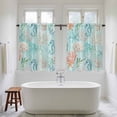 thumbnail image 4 of Teal Red Coastal Kitchen Curtain for Berdoom Living Room Cafe 54 Inch Length, Nautical Seahorse Beach Coral Starfish Tiers Curtains Light Filtering Drapes Window Treatment 2 Panels 52"Wx54"L, 4 of 8