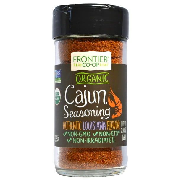 Frontier Natural Products, Organic Cajun Seasoning, Louisiana Flavor, 2 ...