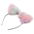 thumbnail image 1 of Horquilla Bling Bling con orejas de gato de peluche de colores, 1 of 3