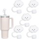 thumbnail image 1 of Paquete de 3 compatibles con vaso Stanley de 30 y 40 onzas, tapa de pajita de flores de 10 mm, lindas fundas de pajita de silicona, protectores de pajita, tapas de pajita de silicona suave de varias f, 1 of 4