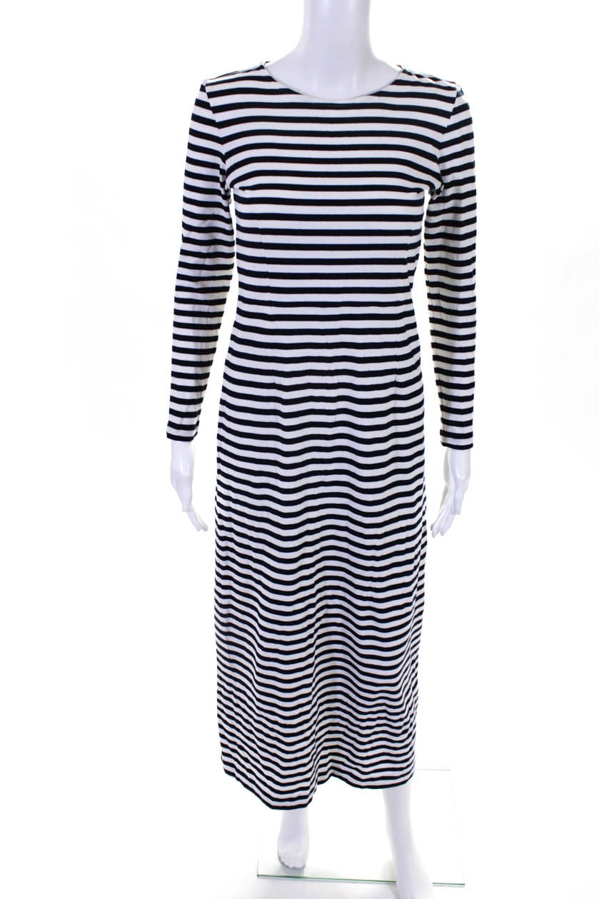 j crew striped knit maxi dress