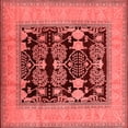 thumbnail image 1 of Ahgly Company Indoor Square Oriental Red Industrial Area Rugs, 6' Square, 1 of 4