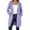 C#Light Purple374114, variant on Women Casual Autumn Winter Long Sweatshirt Long Sleeve Jacket Solid Color Zipper Full Sleeve Hooded Sweatshirt Coats Versatile Wear