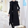 thumbnail image 5 of Lovskoo Womens Winter Coats Hooded Quilted Puffer Vest Pocket Long Jacket Sleeveless Cotton Padded Waistcoat Black, 5 of 7