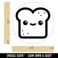 thumbnail image 2 of Cute and Kawaii Happy Toast Bread Self-Inking Rubber Stamp Ink Stamper - Brown Ink - Medium 1 Inch, 2 of 7