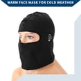 thumbnail image 4 of Máscara facial balaclava única de Bargains con agujero para gafas corta, capucha para sol de esquí, máscaras para motocicleta y ciclismo, 1 pieza negra, 4 of 6