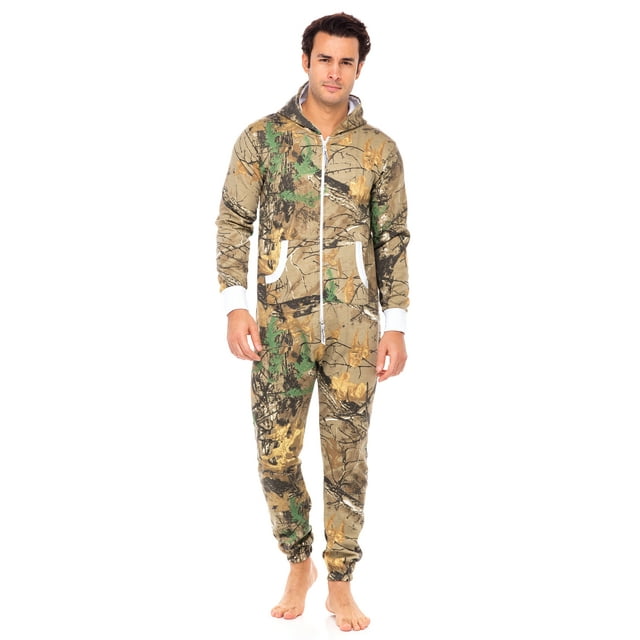 Combinaison de Mode pour Hommes Adultes une Pièce Pyjama Sans Pieds