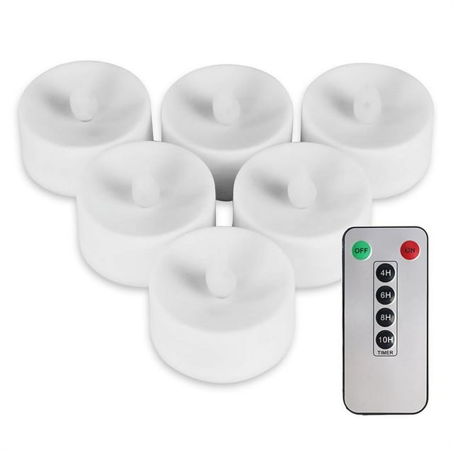 6 Velas Sin Llama Que Funcionan con Pilas, Luces de Té LED, Velas Falsas, Velas Led con Temporizador de 6 Teclas, Control Remoto