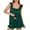 16C# Dark Green, variant on Womens Satin Pajama Sets 2 pcs Soft Ruffle Pj Silk Tank Top and Shorts Sleepwear Babydoll Bridal Pajamas Sky Blue S