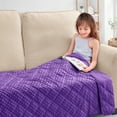 thumbnail image 7 of Teler Weighted Blanket for Adults（48 x 72，12lbs）Cooling Weighted Heavy Blanket,Dark Purple, 7 of 7