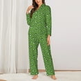thumbnail image 2 of Fotbe Kiwi Fruit Pattern Long Sleeve Pajama Set for Women,Sleepwear Set,2-piece Loungewear Set,Soft PJs Comfy Nightwear with Pockets -Small, 2 of 7