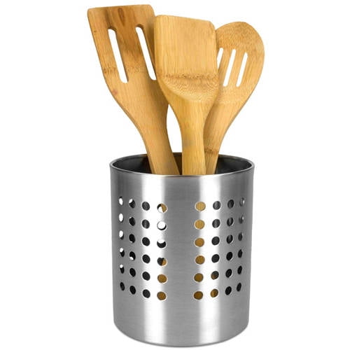 Home Basics Stainless Steel Utensil Holder