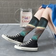 thumbnail image 5 of Naloa Flower White Dolphin Thigh High Socks Extra Long Stretchy Sock Women Over Knee High Opaque Stocking Daily Wear, 5 of 6