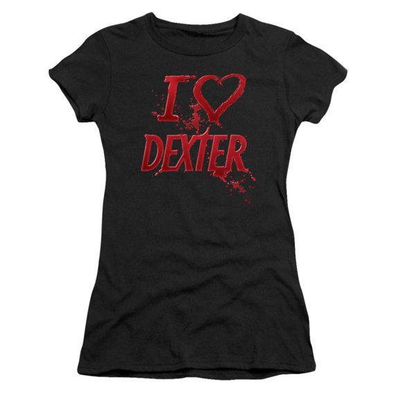 Dexter I Heart Dexter Junior Women's T-Shirt Sheer Black
