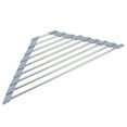 thumbnail image 1 of Kitchen Drain Rack for Corner Triangle Dish Drying Rack Foldable Stainless Steel Over the Drainer Mat for Efficient countertop Organization, 1 of 8