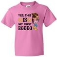 thumbnail image 3 of Inktastic Yes, this IS my First Rodeo- cowgirl in hat and boots Youth T-Shirt, 3 of 5