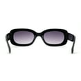 thumbnail image 4 of Girls Mod Narrow Rounded Rectangle Plastic Fashion Sunglasses Black Smoke, 4 of 4