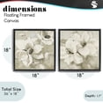 thumbnail image 3 of Stupell Industries Transitional Beige Magnolias after Rain Black 2pc Floating Frame Art Set, 18 x 18 each, by Lanie Loreth, 3 of 7