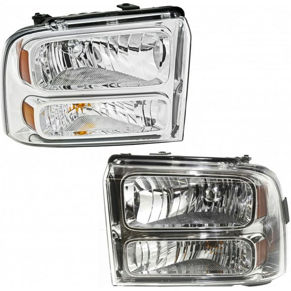 KarParts360 For 2004 2005 2006 2007 FORD F-250 SUPER DUTY Head Light Assembly Pair Driver and Passenger Side w/Bulbs Replaces FO2502217 FO2503217