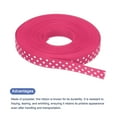 thumbnail image 3 of Uxcell Grosgrain Ribbons with White Dots Ribbon Bow Decoration Crafts Gift Wrapping Wedding Rose Red 25 Yards 3/8 Inch, 3 of 7