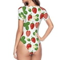 thumbnail image 4 of Naloa Strawberry Women's Short-Sleeved Onesie, One-Piece Swimsuit for Parties, dates, clubs - XX-Large, 4 of 9