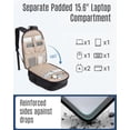 thumbnail image 4 of Mochila LIGHT FLIGHT FLIGHT FLIGHT Travel para mujer, portátil de 15.6 pulgadas, 4 of 7
