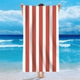 thumbnail image 5 of Honeeladyy Stripe Bath Towel, Outdoor Quick-Dry Sand-Resistant Beach Towel, 59"X30" Towel, Super Absorbent Microfiber Towel for Travel, Swimming, Pool, Beach,Travel, Gym & Camping Red, 5 of 8