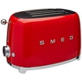 thumbnail image 2 of Smeg TSF01RDUS 50's Retro Style Aesthetic 2 Slice Toaster, Red, 2 of 3