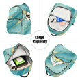 thumbnail image 5 of JIALIOU Mini Backpack Purse for Women Quilted Casual Daypack Small Travel Shoulder Bag, Teal Green Gold Marble, 5 of 7