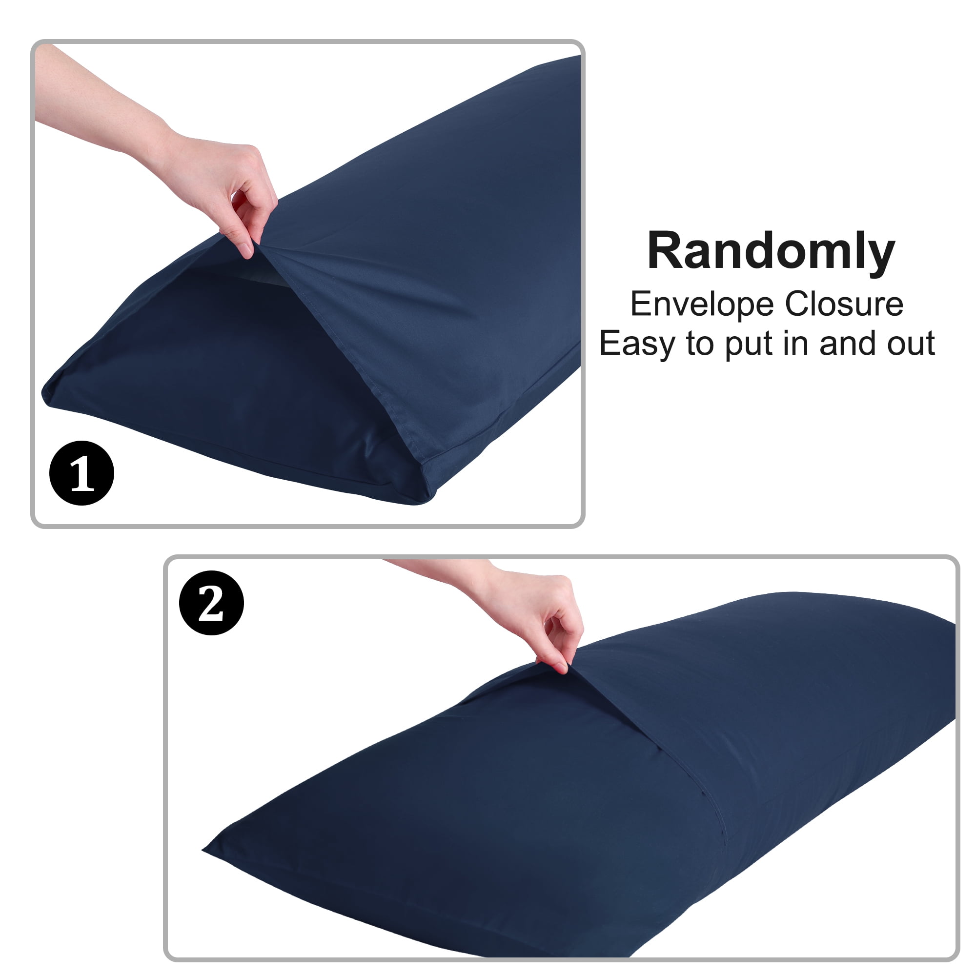 Unique Bargains Body Pillow Covers Egyptian Cotton Pillowcases Set of 2
