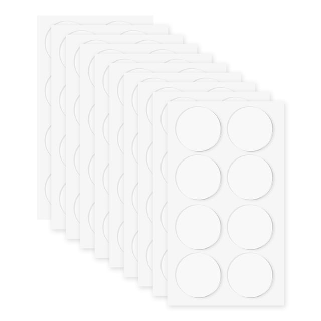 Uxcell Puntos de Cinta Adhesiva de Doble Cara, Puntos Nano Adhesivos de Dos Caras, Puntos Adhesivos Transparentes y Removibles para Manualidades 1.57" x 0.03" 80