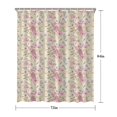 thumbnail image 5 of Pioneer Flower Floral Print Pattern Shower Curtain 72"x84", Bathroom Decorative Shower Curtain Set with 12 Hooks, Waterproof Washable, 5 of 6
