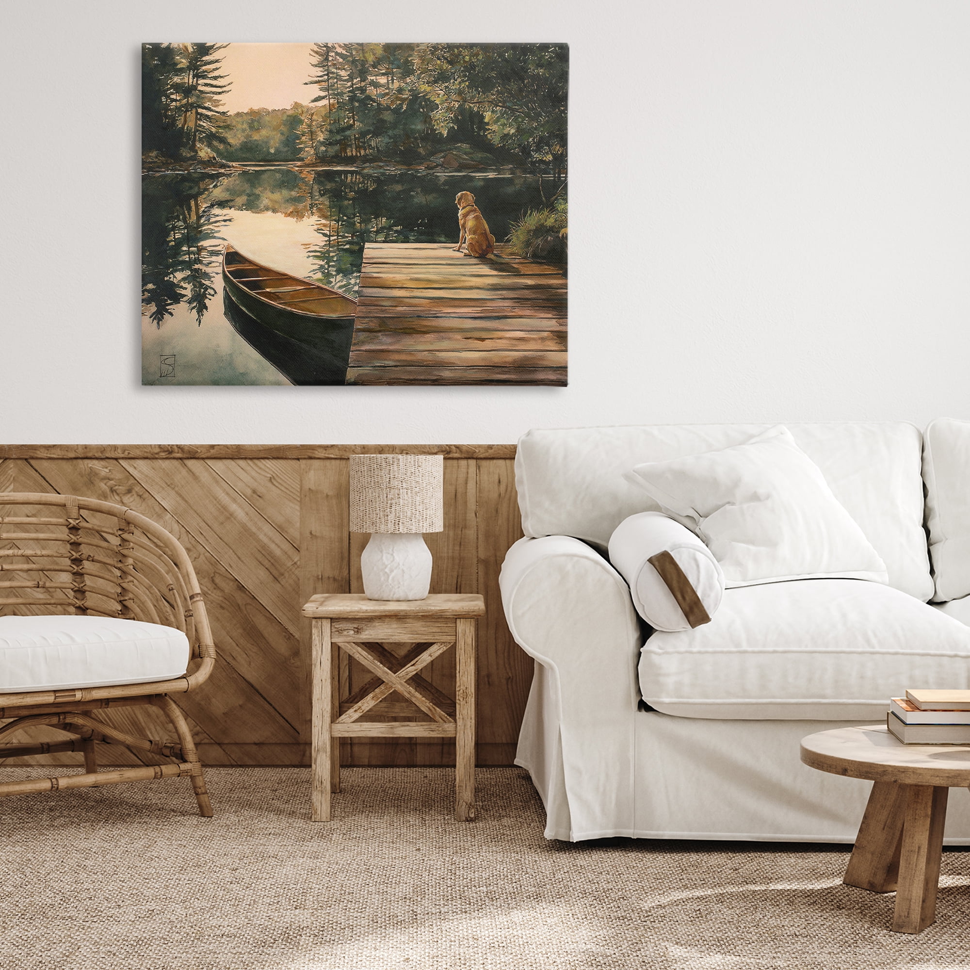 Lake Life at Sunset Canvas Wall Art, design by Sara Culpepper