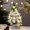 White, variant on Decorative Encrypted Mini Christmas Tree for Home and Desk, Festive Holiday Decor with Rosette and Star Ornaments, No Lights, Romantic and Unique Design, Durable and High-Quality Material