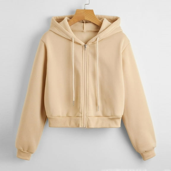 Lenago Sweatshirt for Women Fall Casual Crewneck Shirts Zip Cropped Long Sleeve Hoodies Workout Short Tops Blouse Fall Outfits