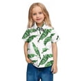 thumbnail image 6 of Stamzod Boys Spring Button Down Shirt Fashion Tropical Printing Summer Hawaiian Shirt with Pocket Casual Loose Short Sleeve Boys Beach Shirt Green E 3 Years, 6 of 7