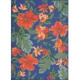 thumbnail image 2 of Stunning Transitional 5' x 7' Blue and Red Polypropylene Outdoor Area Rug, 2 of 7