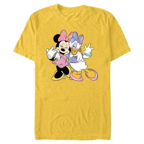 Disney Minnie Mouse and Daisy Duck Best Friends - Short Sleeve Blended T-Shirt for Adults -Customized-Yellow