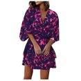 thumbnail image 2 of Mefallenssiah Mode Femmes Robes Décontractées Sexy Imprimées Été Sans Manches Poches Mini Robe, 2 of 5