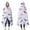 LightPurple Dinosaurs Flowers, variant on Wearable Blanket,LightPurple Dinosaurs Flowers Pattern Hooded Wearable Flannel Blanket for Adults & Teens,Winter Poncho Shawl Wrap Cape Cozy Anti-Pill,50"x60"